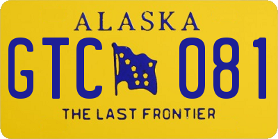 AK license plate GTC081