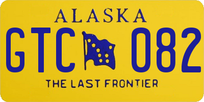 AK license plate GTC082