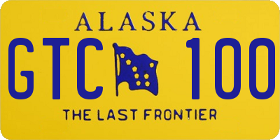 AK license plate GTC100