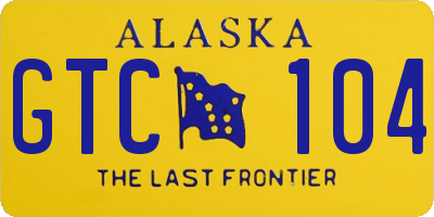 AK license plate GTC104