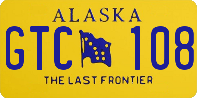 AK license plate GTC108