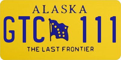 AK license plate GTC111