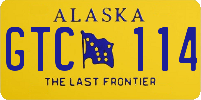 AK license plate GTC114