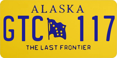 AK license plate GTC117