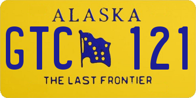 AK license plate GTC121