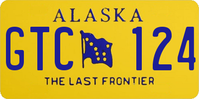 AK license plate GTC124