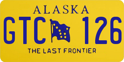 AK license plate GTC126