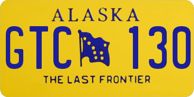 AK license plate GTC130
