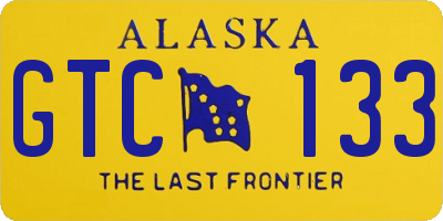 AK license plate GTC133