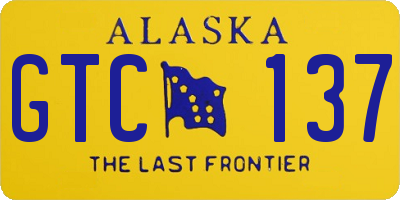 AK license plate GTC137