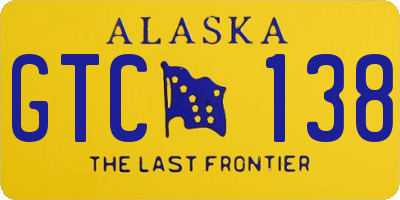 AK license plate GTC138