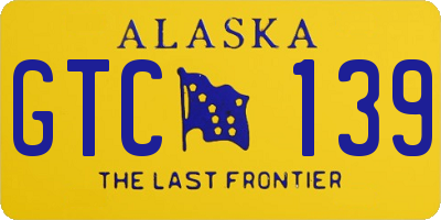 AK license plate GTC139