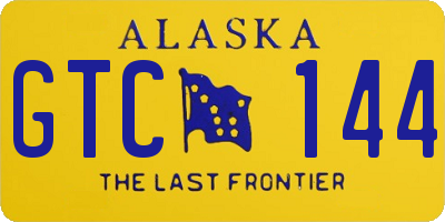 AK license plate GTC144