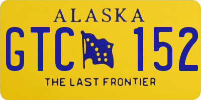 AK license plate GTC152