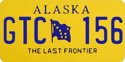 AK license plate GTC156