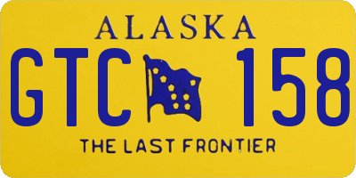 AK license plate GTC158