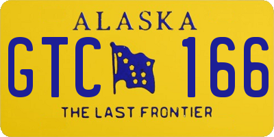 AK license plate GTC166