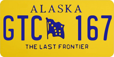 AK license plate GTC167