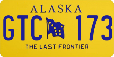 AK license plate GTC173