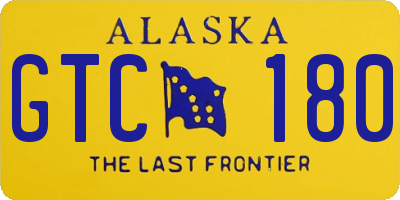 AK license plate GTC180