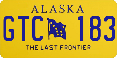 AK license plate GTC183