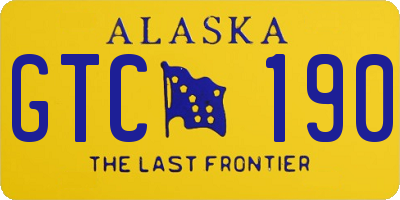 AK license plate GTC190