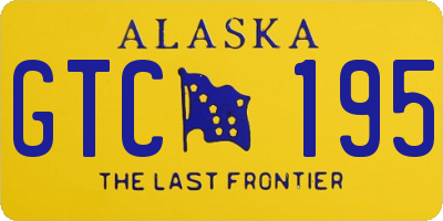 AK license plate GTC195