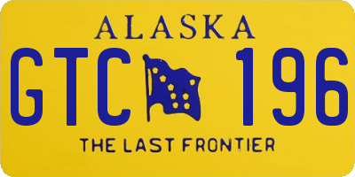 AK license plate GTC196