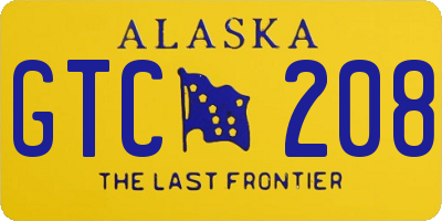 AK license plate GTC208