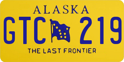 AK license plate GTC219