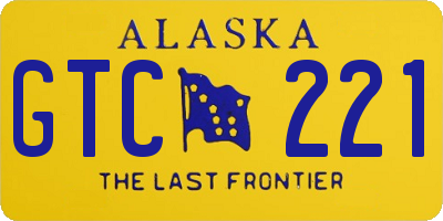 AK license plate GTC221