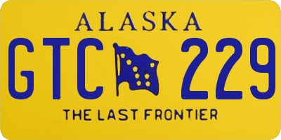 AK license plate GTC229