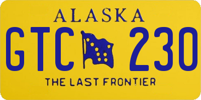 AK license plate GTC230