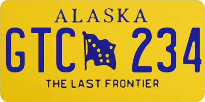 AK license plate GTC234