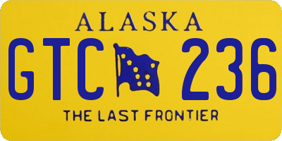 AK license plate GTC236