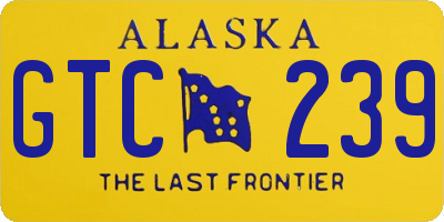AK license plate GTC239