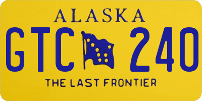 AK license plate GTC240