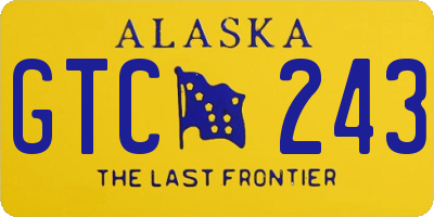 AK license plate GTC243