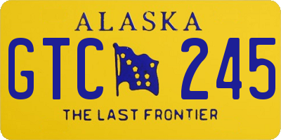 AK license plate GTC245