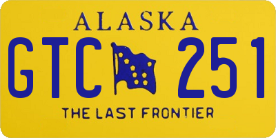 AK license plate GTC251