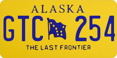 AK license plate GTC254