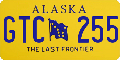 AK license plate GTC255