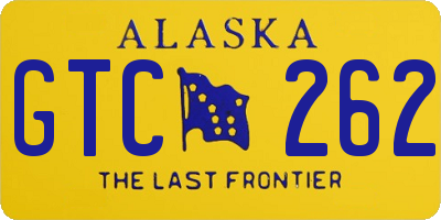 AK license plate GTC262