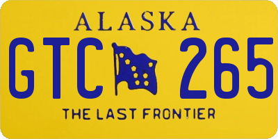 AK license plate GTC265