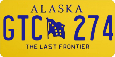 AK license plate GTC274