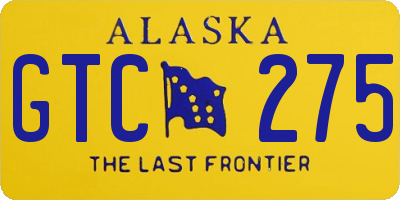 AK license plate GTC275