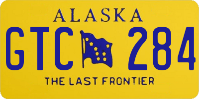 AK license plate GTC284