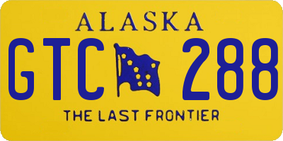 AK license plate GTC288