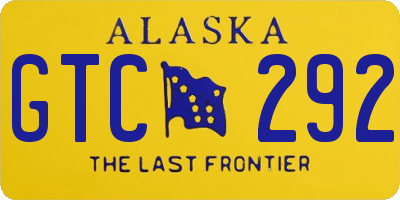 AK license plate GTC292