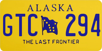 AK license plate GTC294